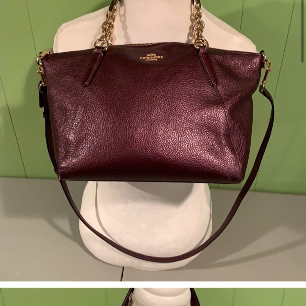 Coach leather burgundy crossbody